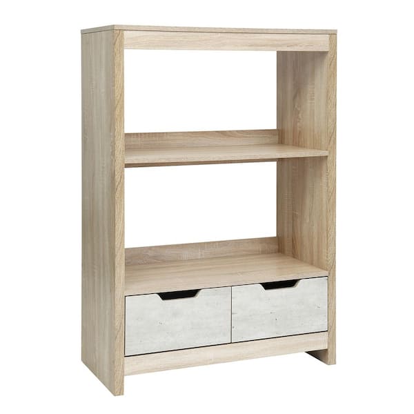 Homy Casa Mcgill Light Brown Storage Cabinet with 2-Drawers