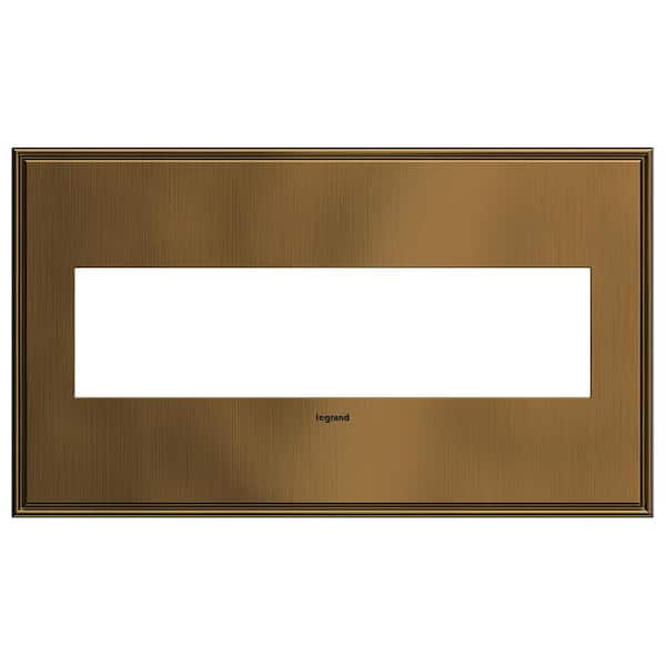Legrand adorne 4 Gang Decorator/Rocker Wall Plate, Coffee (1-Pack)