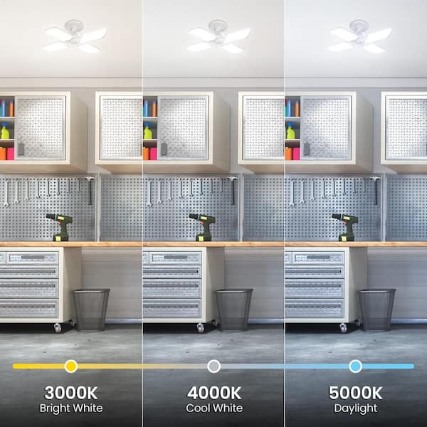 Feit Electric 400-Watt Equivalent Indoor Garage 4-Panel Foldable