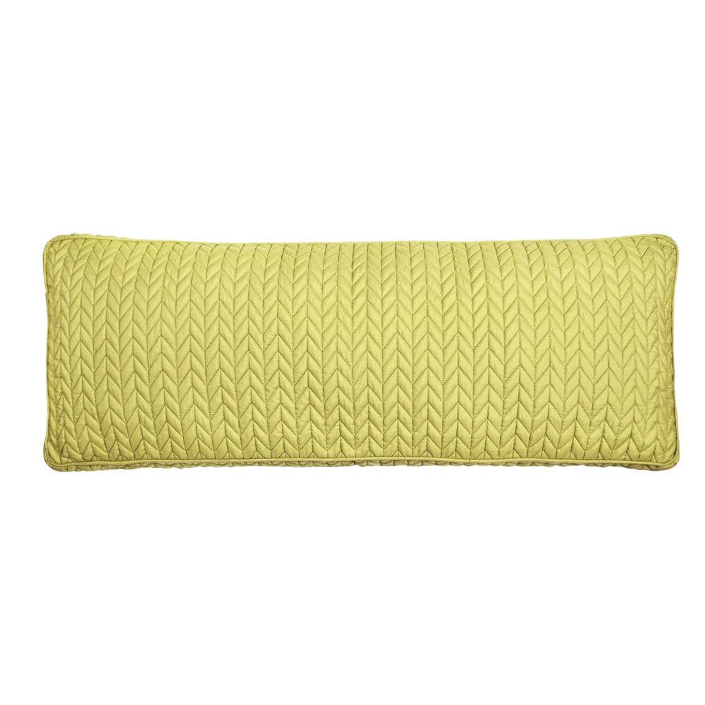 Cabo Polyester Quilted Bolster Decorative Throw Pillow 14 x 40 in.