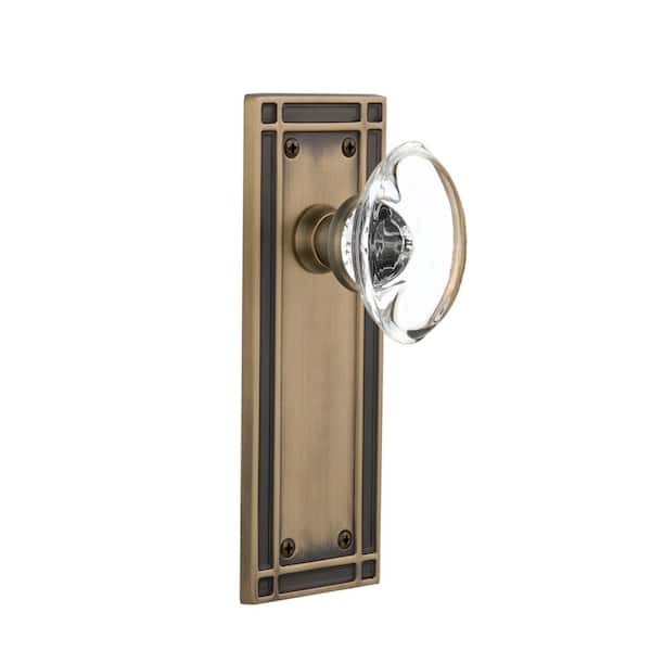 Dummy one side Closet Door Antique Brass Oval Egg Style Handle Lock locks knobs 