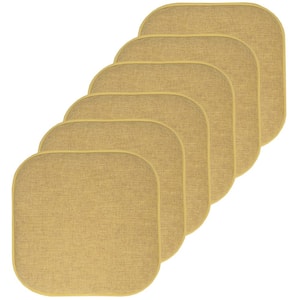 Alexis Gold 16 in. x 16 in. Non Slip Square Memory Foam Seat Chair Cushion Pads (6-Pack)