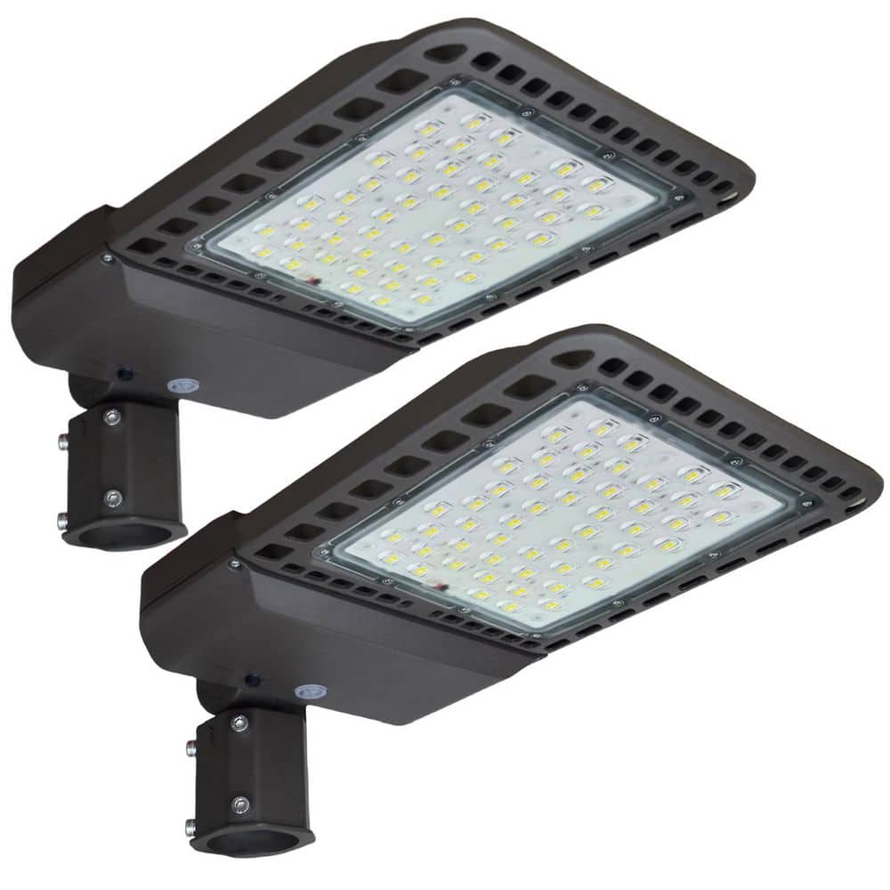 1000-Watt Equivalent 28000 Lumens Slip Fitter Parking Lot Light Fixture Dusk to Dawn Integrated LED Flood Light ETL 2PCS price history on PriceWatchPro