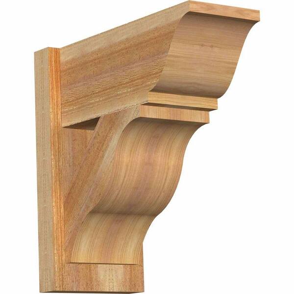 Ekena Millwork 8 in. x 18 in. x 18 in. Fuston Traditional Rough Sawn Western Red Cedar Outlooker