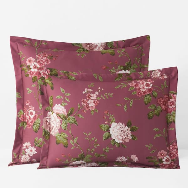 Legends Hotel Victorian Bloom Wrinkle-Free Rose Multi Sateen Sham