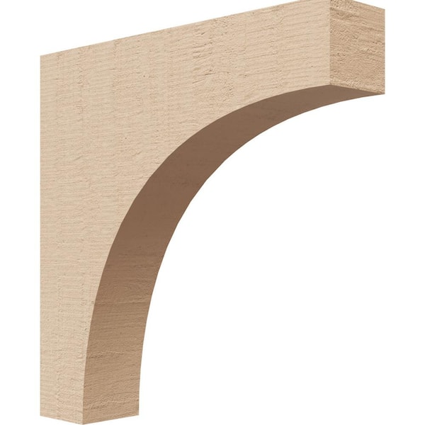 Ekena Millwork 2 in. x 10 in. x 10 in. Series 1 Thin Stockport Rough Cedar Woodgrain Timberthane Polyurethane Corbel, Primed Tan
