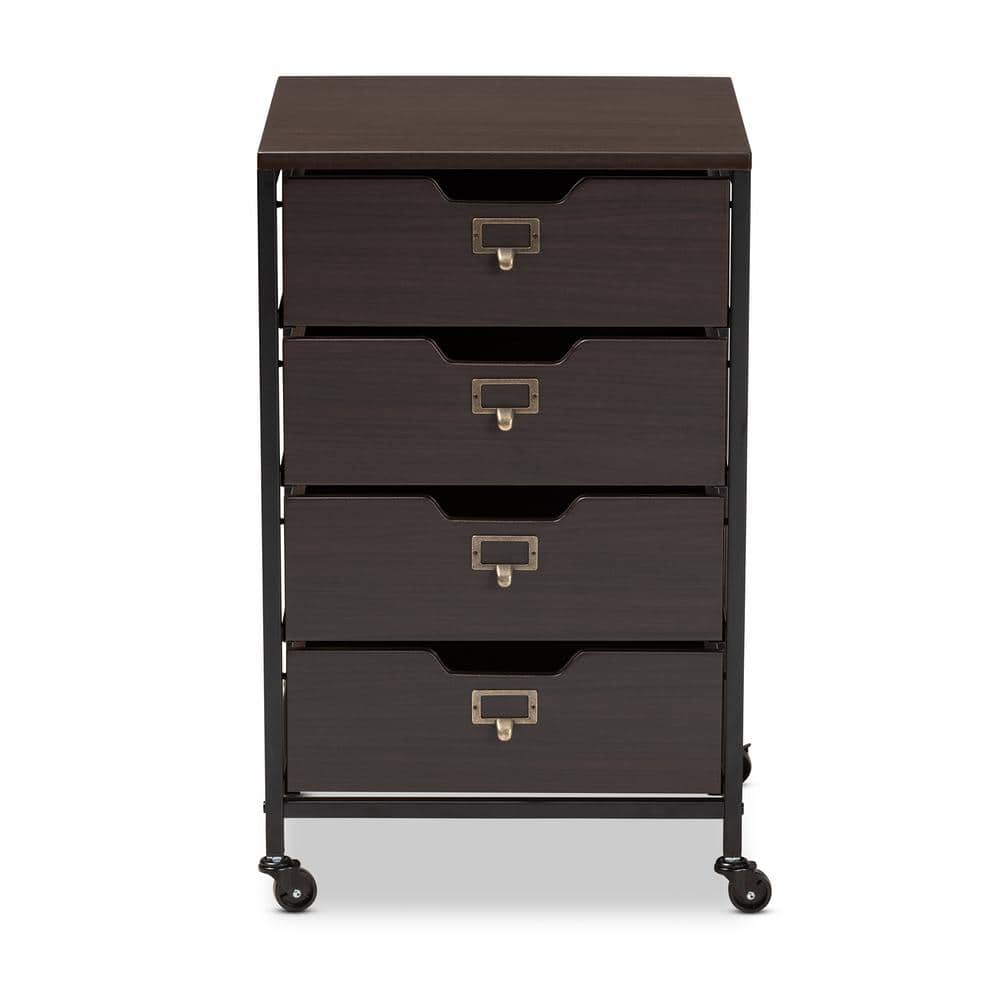 Baxton Studio Felix Espresso File with 4Drawers1559687HD