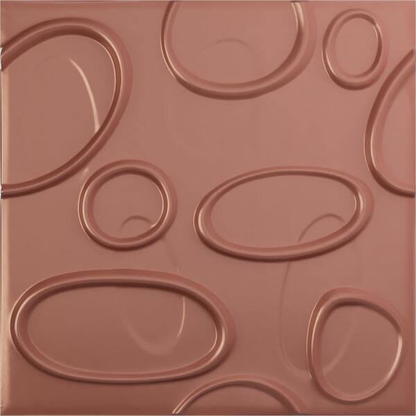 Ekena Millwork 19 5/8 in. x 19 5/8 in. Felix EnduraWall Decorative 3D Wall Panel, Champagne Pink (12-Pack for 32.04 Sq. Ft.)