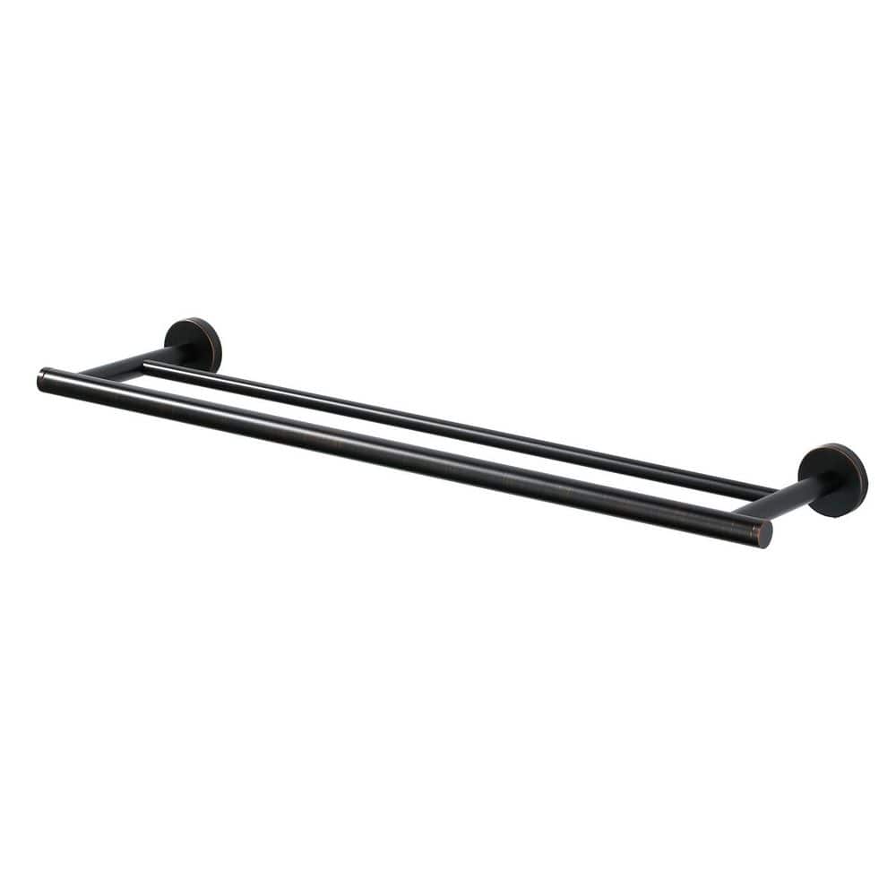 24 in. Stainless Steel Double Towel Bars for Bathroom, Wall Mount Towel Holder in Oil Rubbed Bronze price history on PriceWatchPro