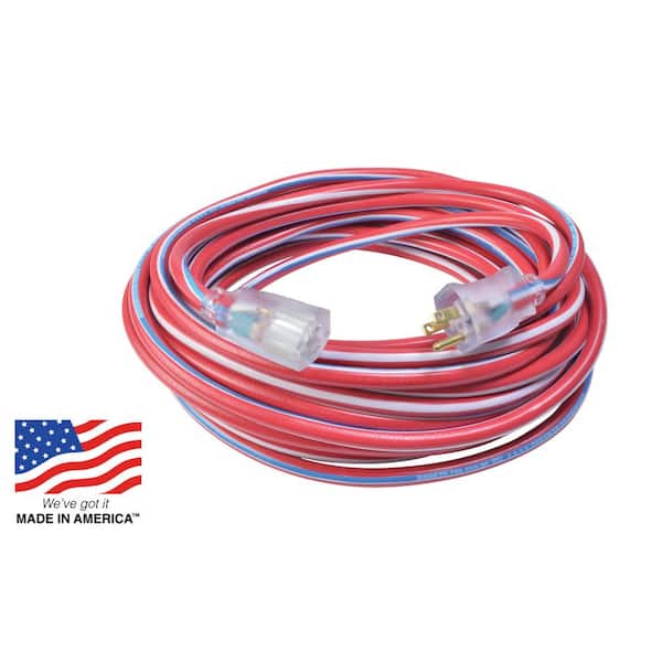 Southwire 100-ft 12/3-Prong Outdoor Sjtw Heavy Duty Lighted Extension Cord  in the Extension Cords department at