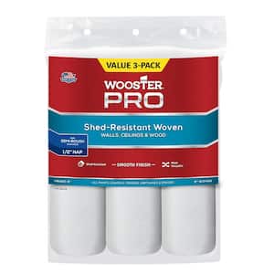 9 in. x 1/2 in. High-Density Woven Acrylic Roller Covers (3-Pack) (Case of 6)
