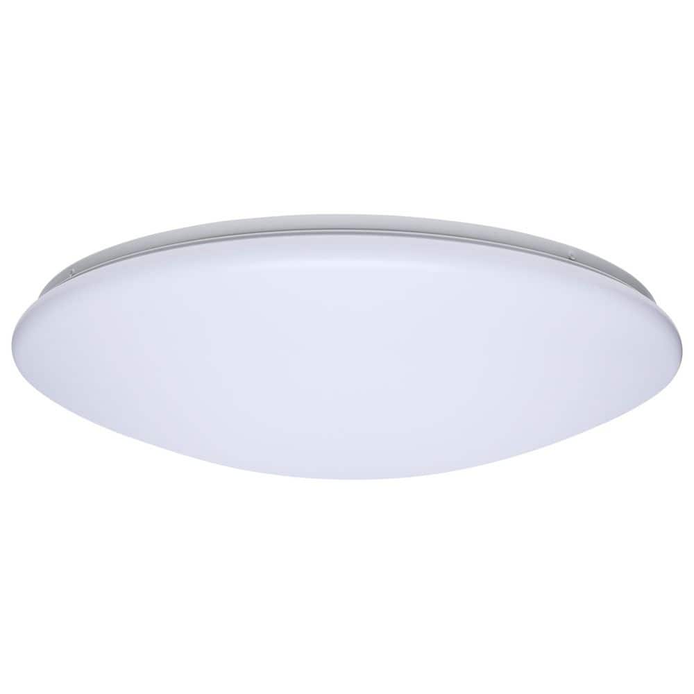 Cloud 10 in. White Utility Flush Mount with White PMMA Shade, Integrated LED 25-Watt Round Dimmable price history on PriceWatchPro