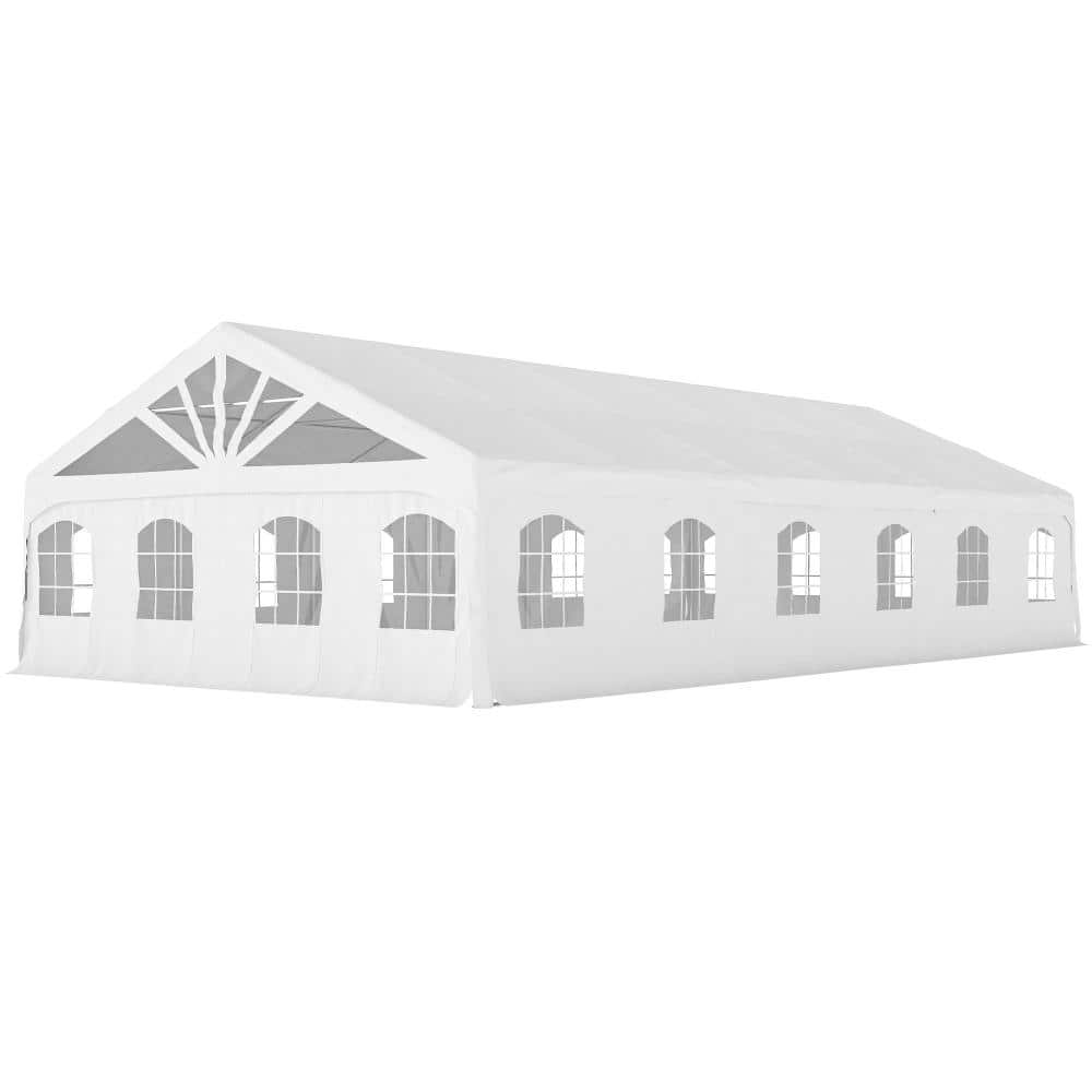 39 ft. W x 19.5 ft. D Heavy Duty Party Tent, Large Sun Shade Canopy Tent for Parties, Wedding, Events, BBQ Grill, White price history on PriceWatchPro