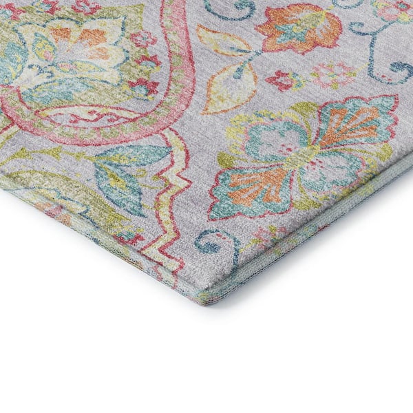 Mayfield Premium Machine Washable Abstract AMF2207 Lavender 2 ft. x 3 ft. Accent Rug