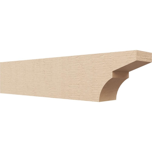 Ekena Millwork 4-in. x 6-in. x 28-in. Monterey Woodgrain, Primed Tan Timberthane Polyurethane Rafter Tail Brace