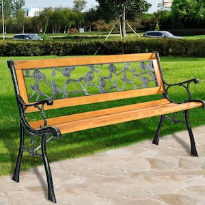 49.5 in. 2-Person Wood Outdoor Bench