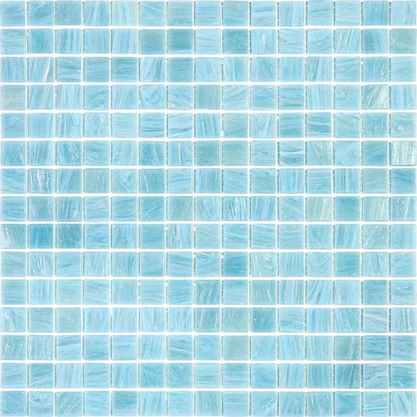 Apollo Tile Celestial 4" x 6" Glossy Blue-Gray Glass Mosaic Uniform square Wall and Floor Sample Tile 0.13 sq. ft./Piece (1-Pack)