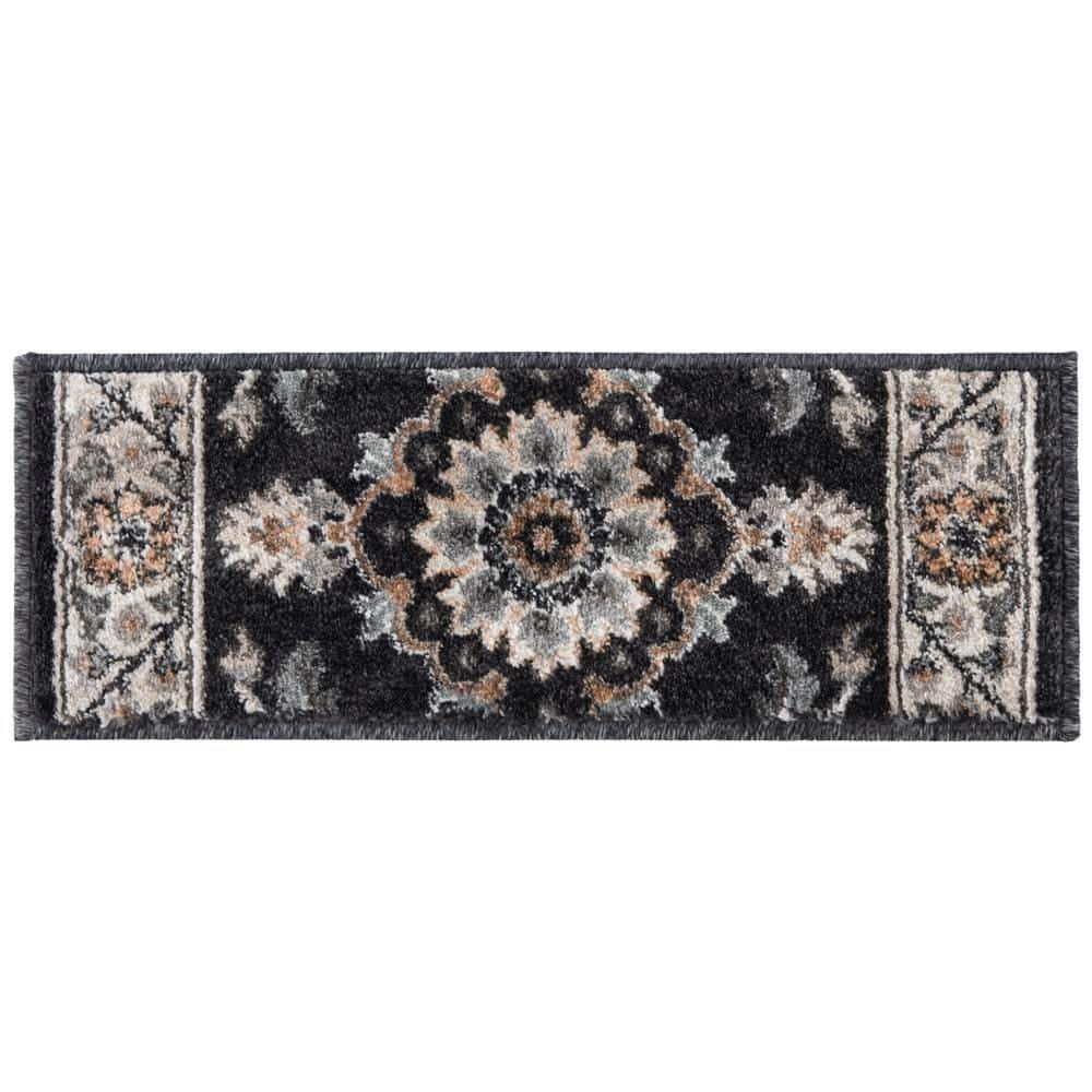 Capri Elina Deep Blue/Whitecap 9 in. x 33 in. Woven Polypropylene Stair Tread Cover (Set of 1) price history on PriceWatchPro
