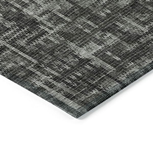 Chantille Machine Washable Indoor/Outdoor Abstract ACN2130 Charcoal 3 ft. x 5 ft. Area Rug