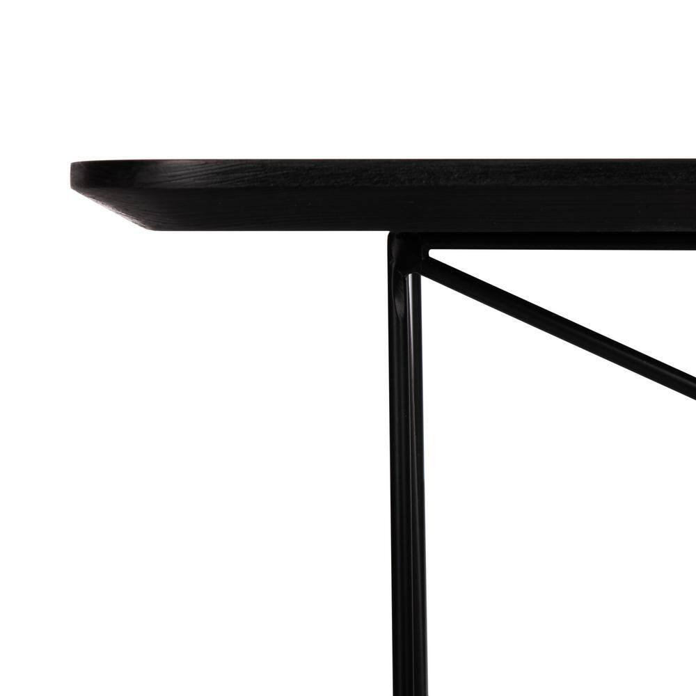Transitional Black & Gray Rectangular Wood Coffee Table