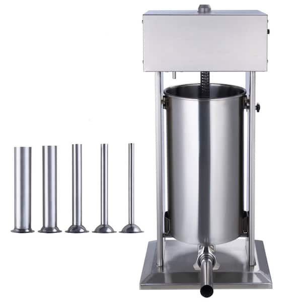 Electric Sausage Stuffer 25L Vertical Meat Stuffer 400 Watt Motor,Stepless Speed Control,Foot Pedal,304 Stainless Steel
