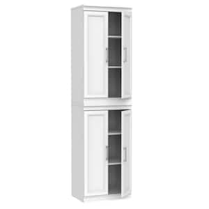 Modular Storage 21.38 in. W White Reach-In Tower Wall Mount 6-Shelf Wood Closet System
