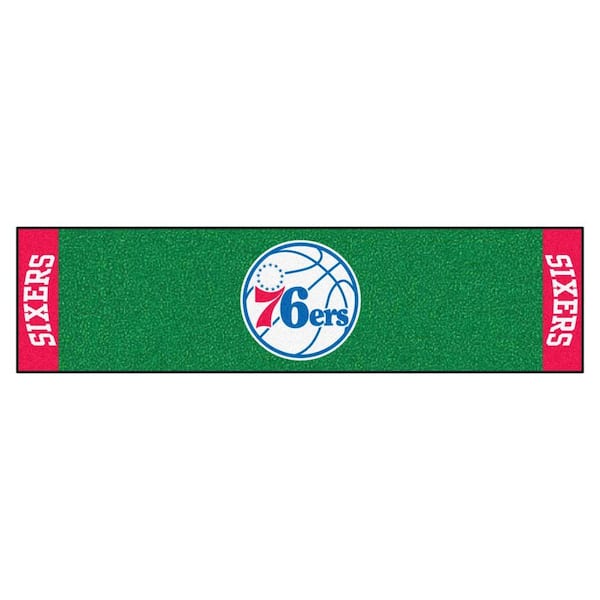FANMATS NBA Philadelphia 76ers 1 ft. 6 in. x 6 ft. Indoor 1-Hole Golf Practice Putting Green