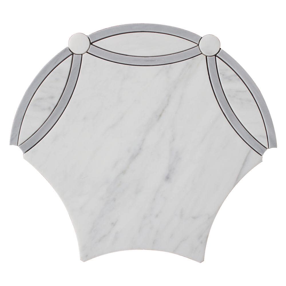 Carrara White Polished Marble Mosaic Tile for Floors and Walls