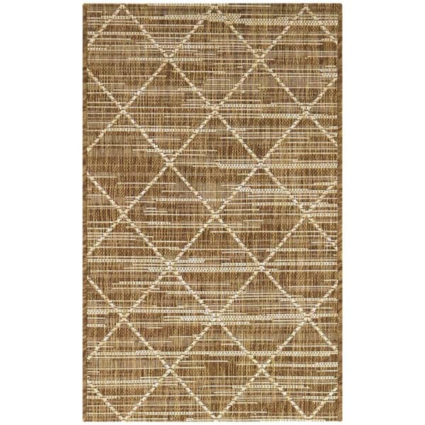 Brown 2 x 3 Trellis Doormat 2 ft. x 3 ft. Area Rug