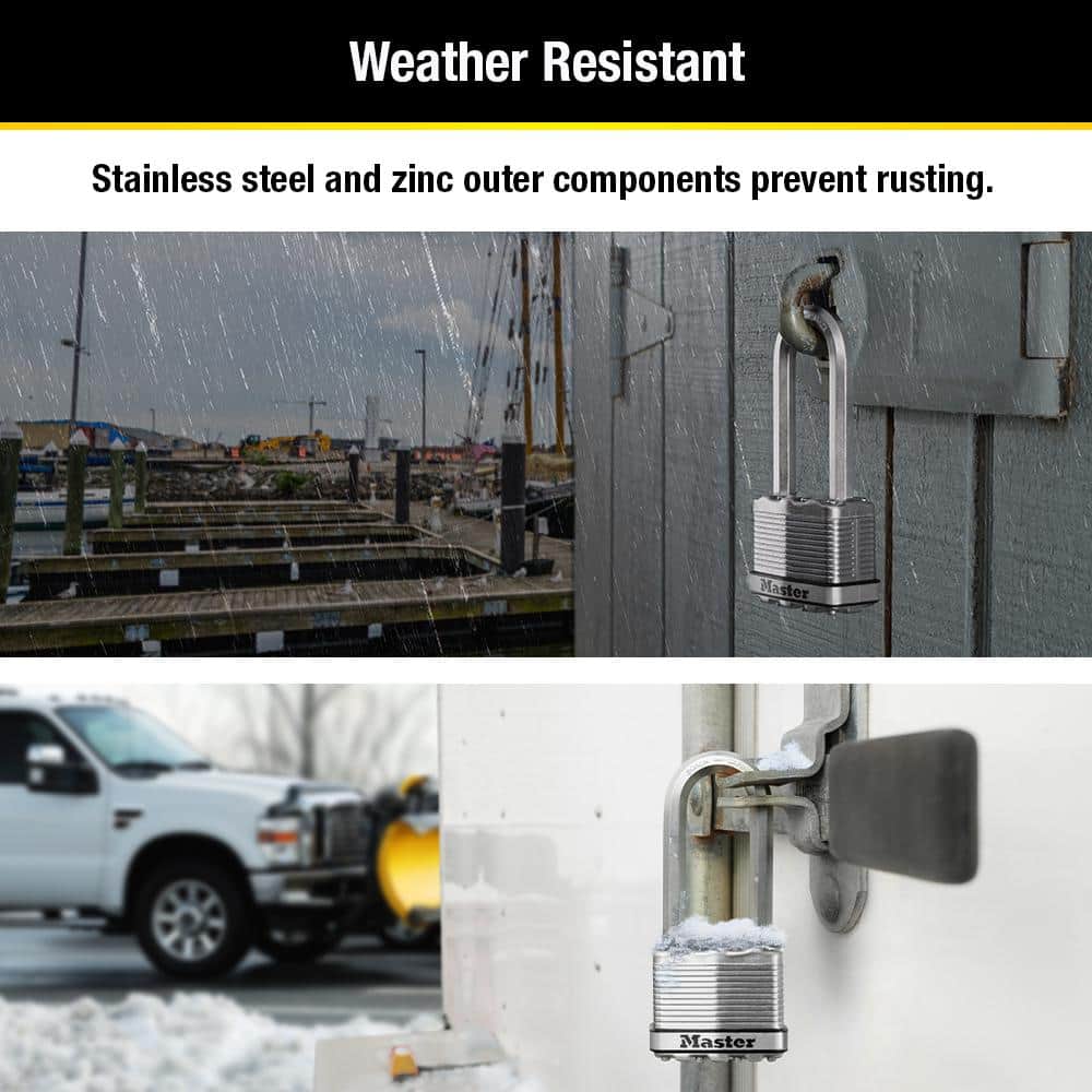 Master Lock 2" Silver Steel Dual Ball Bearing Padlock