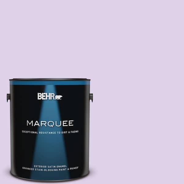 BEHR MARQUEE 1 gal. #P570-1 Teary Eyed Satin Enamel Exterior Paint & Primer