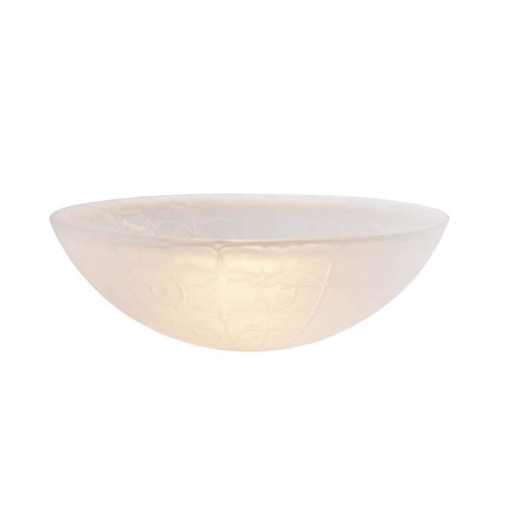 Frosted Clear Glass Bowl Shade for Torchiere Lamps