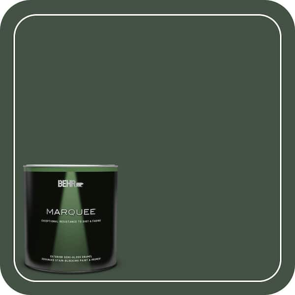 BEHR MARQUEE 1 qt. #ECC-48-3 Lush Grass Semi-Gloss Enamel Exterior Paint & Primer