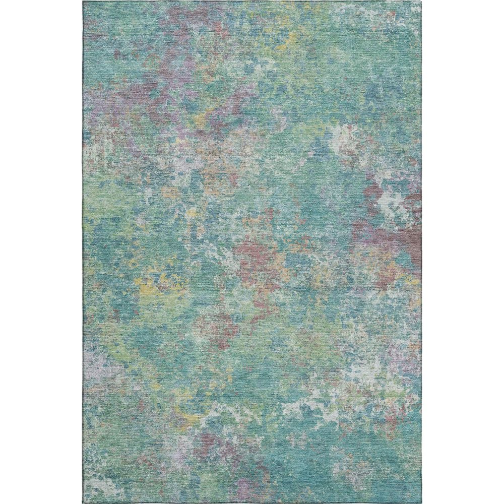 Mayfield Premium Machine Washable Abstract AMF2166 Teal 10 ft. x 14 ft. Area Rug price history on PriceWatchPro