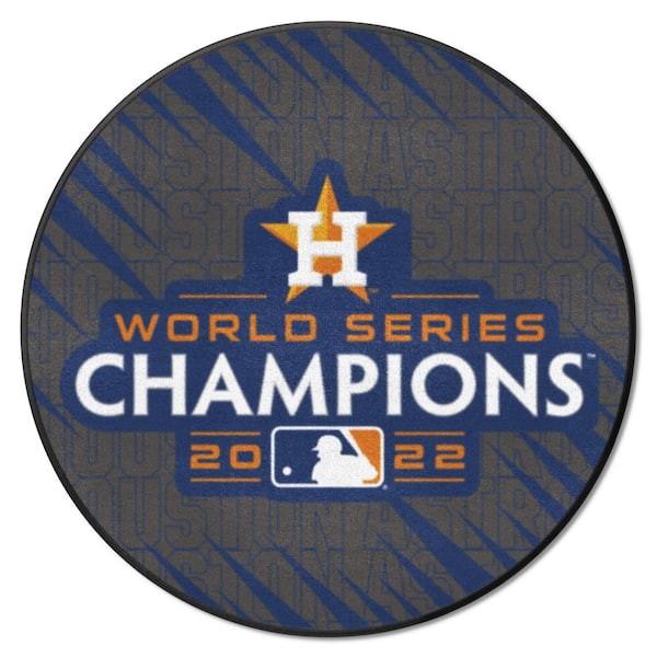 FANMATS Houston Astros 2022 MLB World Series Champions Blue 2 ft. Round  Baseball Mat Area Rug 34276 - The Home Depot