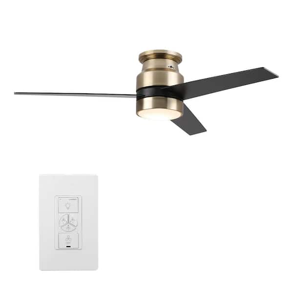 CARRO Ranger 52 in. Integrated LED Indoor Gold Smart Ceiling Fan with Light Kit and Wall Control, Works with Alexa/Google Home