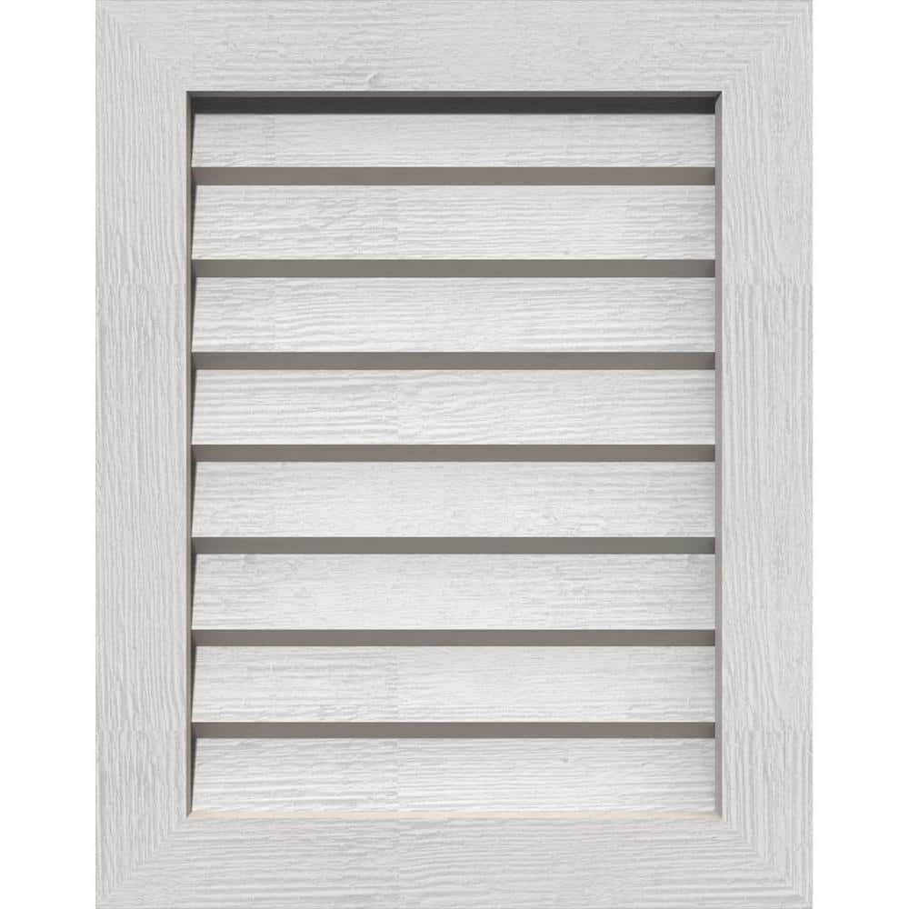 "17"" x 31"" Rectangular Primed Rough Western Red Cedar Wood Paintable Gable Louver Vent Non-Functional" price history on PriceWatchPro