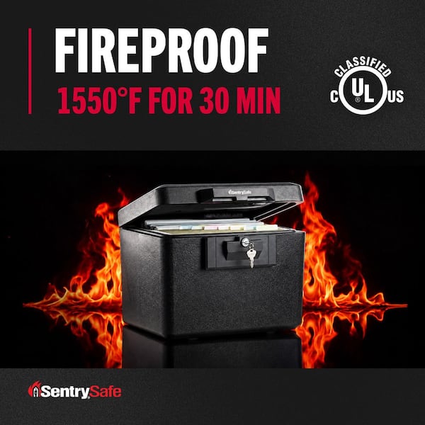 セキュリティ・セーフティ Fr e e SentrySafe 0.61 cu. ft. Fireproof Safe File Box 1170 - The Home Depot