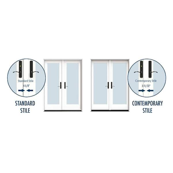 JELD-WEN 60-in x 80-in Low-e Primed Steel French Left-Hand Inswing