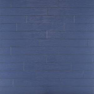 Rai Wood Blue 4 in. x 24 in. Polished Porcelain Floor and Wall Tile (11.62 sq. ft./Case)