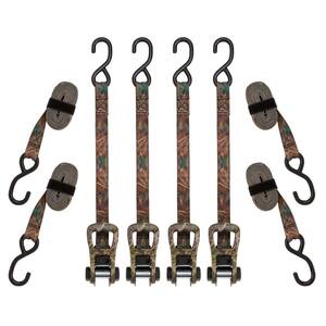 14 ft. CamoX Ratchet Tie Down Straps with 500 lb. Safe Work Load - 4 pack