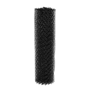4 ft. x 50 ft. 9.5-Gauge Galvanized Steel Black Chain Link Fabric