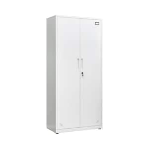 31.5 in. W x 15.75 in. D x 68.9 in. H Bathroom Linen Cabinet in White