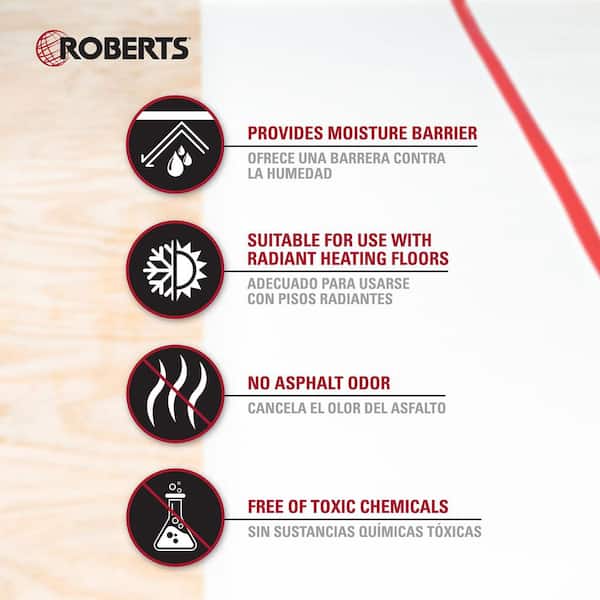 Silicone Moisture Barrier 200 sq ft 31.5 in.Wx76.25 ft. L x6 mil T Underlayment for LVP, Solid & Engineered Wood Floors