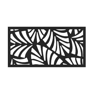 Palm Black Polypropylene Privacy Decorative Screen Panel System Insert