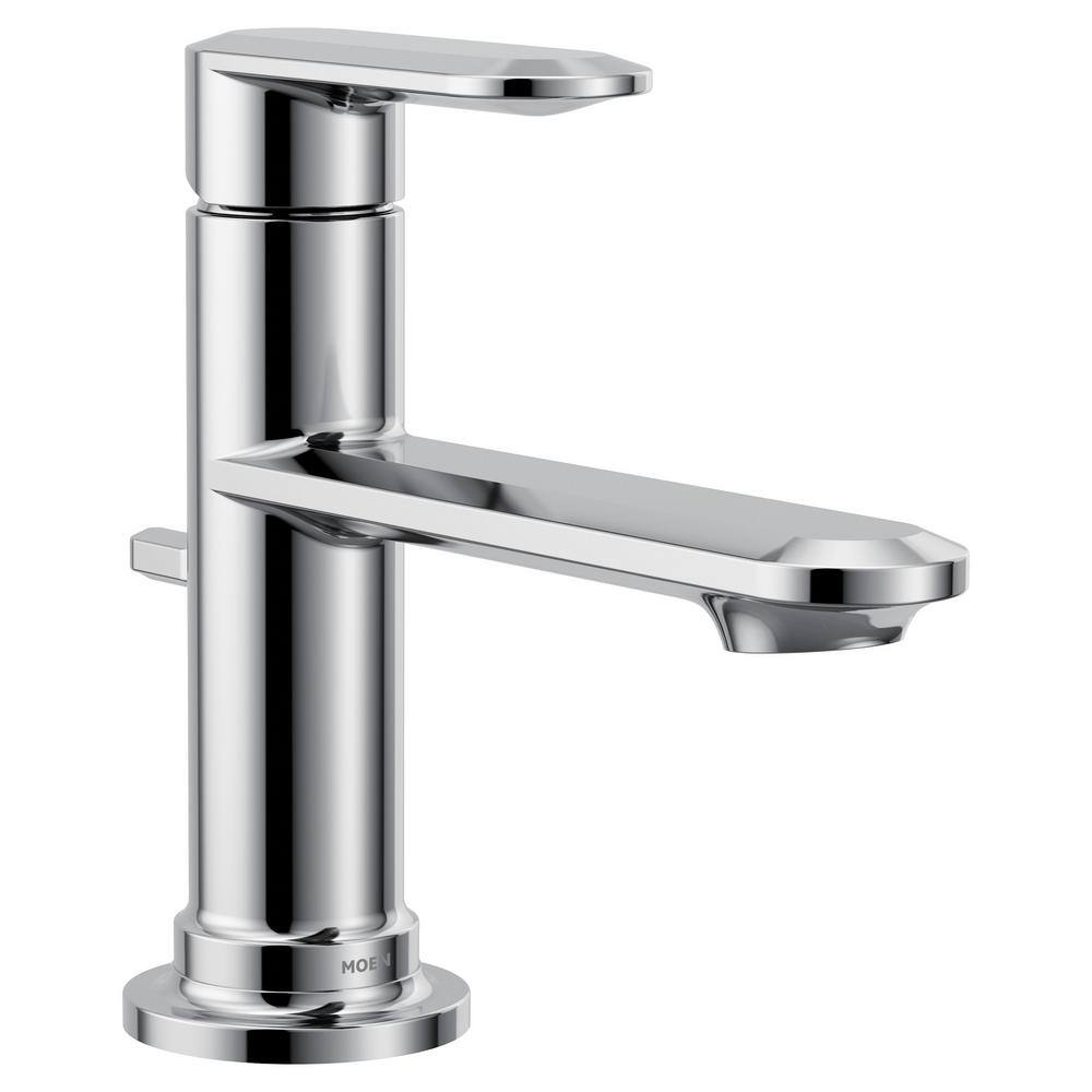 MOEN Greenfield Single Handle Single Hole Bathroom Faucet in Chrome ...