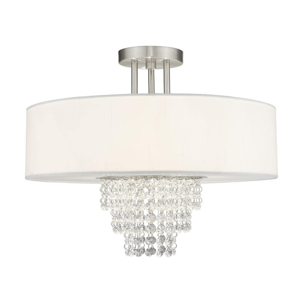 Carlisle 4 Light Brushed Nickel Semi Flush Mount price history on PriceWatchPro