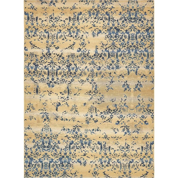 Unique Loom Outdoor Ivy Beige 8' 0 x 11' 4 Area Rug