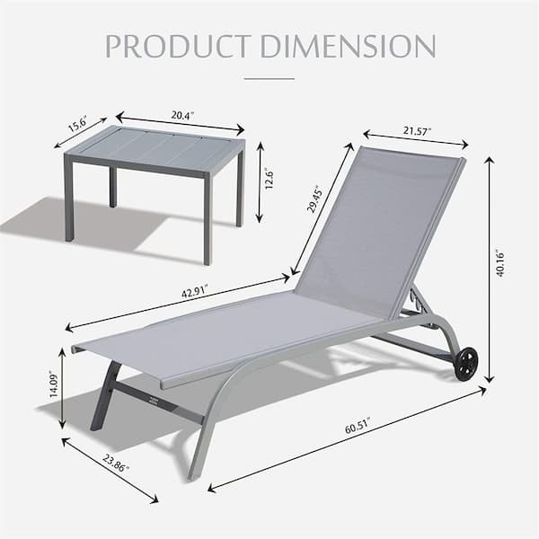 Rattan sun lounger discount island aluminium grey