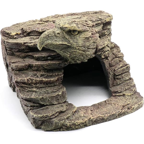 Misopily Rock Resin Stone Cave Climb Hideout Tank Decoration (1-Pack) 9 x 9 x 6.9 in.